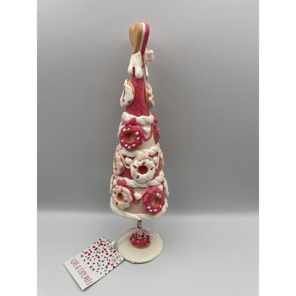 NWT Love & Cupcakes Christmas 2024 Pastel Glitter Donut Sprinkles Tree 14” Tall - Picture 5 of 8